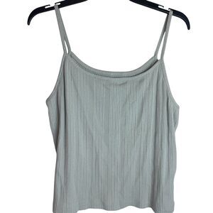 Madewell Women's XL Knit Tank Top Pointelle Sage Green Hippie Festival Boho